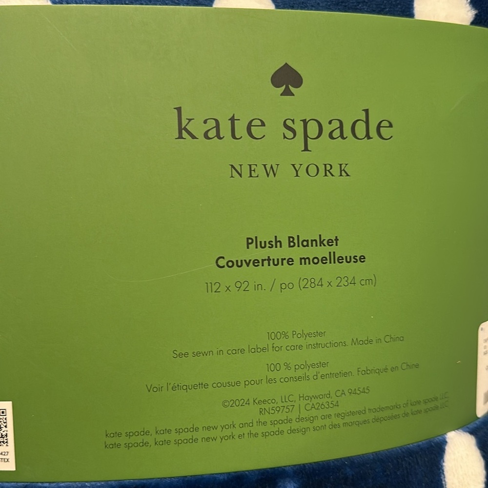 NWT Kate Spade KING Plush Blanket - Picture 4 of 5